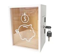 Hucha para niños - Gran capacidad transparente de almacenamiento de dinero en efectivo, de ahorro de monedas, duradera para niños, herramienta educativa de gestión de dinero, organizador de