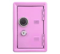 Hucha para Niños Metálica Antideslizante Color Rosado Mini Tamaño Caja de Ahorro Infantil para Guardar Dinero Segura y Divertida