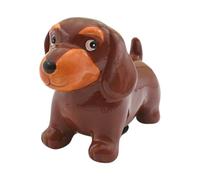 Hucha para perros, hucha infantil, diseño de perro salchicha, hucha de perro salchicha, figura de ahorro, hucha infantil, ahorro, salchicha, salchicha decorativa con función de ahorro de cerámica en
