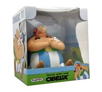 Plastoy Astérix Hucha Chibi Obélix Sentado con Idéfix - Plástico - 17 cm