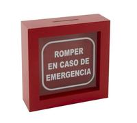 Hucha Romper En Caso De Emergancia. Hucha Monedas (15x15x5cm).