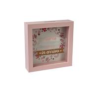 Hucha Rosa para niña, Marco Decorativo 16 x 16 cm, diseño de Super Programa de Llegada
