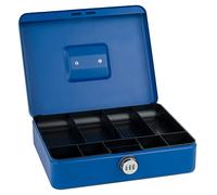 Hucha Sax con cerradura de combinación, cerradura extra fuerte, 30 x 24 x 9cm, X-Grande, azul, 0-824-14