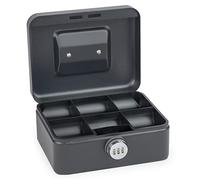 Hucha Sax con cerradura de combinación, extra fuerte, 20 x 16 x 9 cm, mediana, negra, 0-822-19