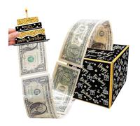 Hucha sorpresa para fiesta de cumpleaños, accesorios de atmósfera de cumpleaños, hucha negra, caja de regalo sorpresa de cumpleaños, adecuada para cumpleaños y regalos 18:08