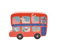 Hucha Story Time - Ruedas en el autobús - Banco rojo de dos pisos, banco de monedas para niños, juguete inspirado en canciones infantiles