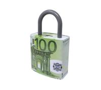 Huchas Original Candado XL 100 Euros, 200 Euros. Hucha Infantil Lata. Hucha Lata Grande XXL 16X27 (Candado 100 Euros)