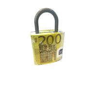 Huchas Original Candado XL 100 Euros, 200 Euros. Hucha Infantil Lata. Hucha Lata Grande XXL 16X27 (Candado 200 Euros)