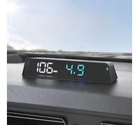 HUD para coches que utilizan para puerto OBD para alimentación y datos ofrece velocidad de altitud y lecturas GPS con atenuación automática de pantalla por la noche (para versión en inglés)