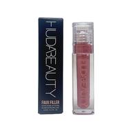 Huda Beauty Faux Filler Extra Shine - Brillo de labios (rosa claro), 3,9 ml