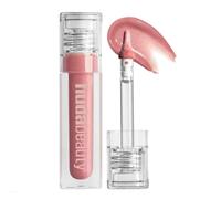Huda Faux Filler helado Nude Shimmer Lip Gloss - Ella coqueta (marrn profundo puro) - 0.13 fl oz / 3.9 ml