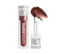 Huda Faux Filler helado Nude Shimmer Lip Gloss - She Fire (Sheer Deep Brown) - 0.13 fl oz / 3.9 ml