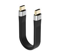 HuddleGlow 4K USB-C 3.1 Gen 2 Cable 10G Emark Chip Short Type C USB-C una USB-C Video Sync Cargador Cable PD 60W 4K Video