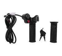 HuddleGlow 60V Acelerador Giratorio con Manejar de Gas con Indicador de BateríA e Interruptor de Enganche y Cerradura/Llave para Scooter EléCtrico Bicicleta Parte
