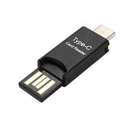 HuddleGlow Adaptador de Lector de Tarjetas USB 3.1 Tipo C USB-C una Micro-SD TF para PC Celular