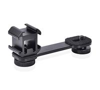 HuddleGlow Adaptador de Soporte de ExtensióN Universal de Montaje en Zapata Triple para Luz de Video LED Estabilizador de CardáN de TeléFono DSLR