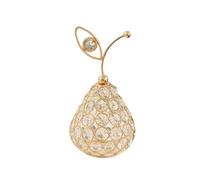 HuddleGlow Adornos de Frutas de Cristal Bling Forma de Diamantes de Imitación Miniaturas Artesanías de Pera de Nieve Decoración del Hogar Accesorios de Fotografía C