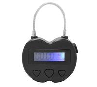 HuddleGlow Bloqueo de Tiempo Inteligente Pantalla LCD de Bloqueo de Tiempo Temporizador ElectróNico de Viaje MultifuncióN, Temporizador Temporal Recargable Usb una Prueba de Agua Candado