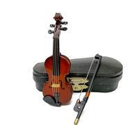 HuddleGlow Mini Instrumentos Musicales de 8 Cm, Adornos Modelo de Violín, Accesorios para el Hogar, Regalos Artesanales de Cumpleaños
