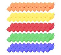 HuddleGlow Silbato de áRbitro Profesional No Nuclear de 50 Piezas, Silbato de, Silbato de PláStico para Salvar Vidas, Especial para Juegos