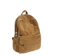 HUDFVIOI Bolso Mochila Mujer Mochila De Pana Color Sólido E Invierno, Estudiante Gran Capacidad, Hombres Y Mujeres, Moda Informal para Universidad(Brown)