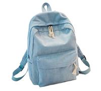 HUDFVIOI Bolso Mochila Mujer Mochila escolar beige for adolescentes, tela suave rosa, bolso a rayas for mujer para Universidad(Light Blue)