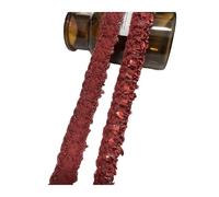 HUDFVIOI Correa de Nailon Cinta de 1,5 cm Ancho con Fragancia pequeña clásica, Color Gris Albaricoque, Rojo y Negro, puños Bolsillo a Juego, Tiras Borde Decoradas, Cinta para Costura(NO.3-1.5x90cm)