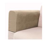 HUDFVIOI Cubre Reposabrazos Sofa 2pcs/Set Shake Fleece Solid Color Elastic Dustproof Sofa Armrest Glove Decoration(Light Coffee Color)