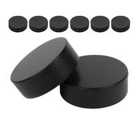 HUDFVIOI Discos de Hockey 8Pcs Black Hockey Pucks Durable Foam Ice Puck Training Practice Sports Versatile All Levels Official para Práctica y Entrenamiento