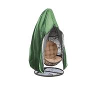 HUDFVIOI Funda para Silla Egg Funda for Silla Colgante Tipo Huevo con Cremallera, protección Solar UV, Impermeable, for jardín y Patio, de ratán(Green)