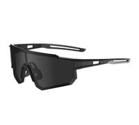 HUDFVIOI Gafas Ciclismo Gafas de sol deportivas for ciclismo for deportes al aire libre que se ajustan sobre gafas carretera para Hombre Mujer(Black-black lens)