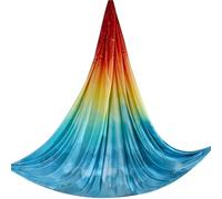 HUDFVIOI Hamaca De Yoga Aéreo Hamaca aérea for Yoga Colorida, Estudio de Yoga dedicado, Eslinga de Yoga Transpirable de Gran altitud for Fitness en el hogar(7 Meters of Fabric)