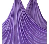 HUDFVIOI Hamaca De Yoga Aéreo Sedas aéreas de 8,7 Yardas y 8m, Hamaca for Yoga, Columpio, Gimnasio en casa, Fitness al Aire Libre, cinturón antigravedad for Culturismo y Pilates(Light Purple)