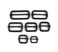 HUDFVIOI Hebilla de Metal Diapositivas de Metal 20-50mm, pasadores rodillo formados con alambre, ajustador deslizante correa for bolsos, accesorios cuero for ropa, 5/10 unidades(Black,38mm-5Pcs)
