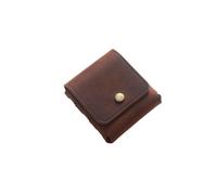 HUDFVIOI Monedero de Cuero Monedero de Cuero for Hombre y Mujer, Estilo Vintage, pequeño, con Funda for Auriculares.(Brown1)