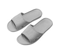 HUDFVIOI Sandalia Zapatillas de baño ducha con rayas suaves goma, chanclas for hombre, sandalias for mujer, zapatos verano para Piscina Casual(Gray,40-41)