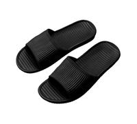 HUDFVIOI Sandalia Zapatillas de baño ducha con rayas suaves goma, chanclas for hombre, sandalias for mujer, zapatos verano para Piscina Casual(Black,40-41)