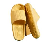 HUDFVIOI Sandalia Zapatillas de casa for hombres y mujeres, ligeras, con suela, for interiores, informales, for baño, sandalias antideslizantes, chanclas para Piscina Casual(Yellow,Asian size 40-41)