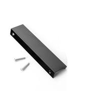 HUDFVIOI Tiradores Cocina Ocultos Tiradores invisibles for cajón, tirador oscuro for puerta, curvo largo negro, tiradores ocultos for armario(9003-120mm)