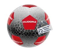 Hudora Balón de fútbol Talla 5 - Balón de Entrenamiento y Ocio Robusto para niños y Adultos - Tacto Agradable, Forma Estable y Buen Rebote - para Ocio, jardín y cancha - Desinflado