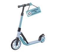 HUDORA BigWheel 180 Advanced Junior - Sky Blue - Patinete Infantil Seguro a Partir de 3 años - Patinete Urbano Plegable con reflectores - Scooter Ajustable en Altura para niños y niñas de hasta 60 kg