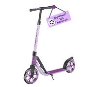 HUDORA BigWheel 205 Advanced Scooter - Patinete de Aluminio cómodo para hasta 100 kg - Patinete Plegable y Ajustable en Altura - Scooter para niños/Adolescentes y Adultos