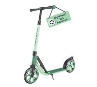 HUDORA BigWheel® 205 Advanced Scooter - Pine - Patinete de Aluminio cómodo para hasta 100 kg - Patinete Plegable y Ajustable en Altura - Scooter para niños/Adolescentes y Adultos