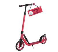 HUDORA BigWheel 205 Advanced Scooter - Ruby - Patinete de Aluminio cómodo para hasta 100 kg - Patinete Plegable y Ajustable en Altura - Scooter para niños/Adolescentes y Adultos