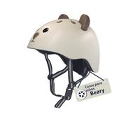 HUDORA Casco para niños HUDORA Beary - Casco cómodo para niños en XXS/XS - Casco Seguro con diseño de Oso - Casco para niñas y niños - Ideal para Bicicletas/Scooters
