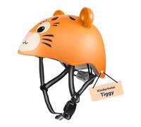 HUDORA Casco para niños Tiggy - Casco Infantil en Talla XXS - con un Adorable Motivo de Tigre - Robusto para niñas y niños - Ideal para Bicicletas sin Pedales, patinetes y Bicicletas