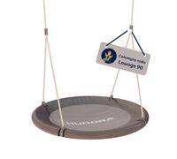 HUDORA Columpio de Nido Lounge - Columpio Ajustable en Altura diámetro de 90/110 cm para hasta 150 kg - Columpio Colgante con Asiento Cerrado - Columpio Familiar para Uso en Interiores y Exteriores
