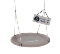 HUDORA Columpio de Nido Lounge - Columpio Ajustable en Altura diámetro de 90/110 cm para hasta 150 kg - Columpio Colgante con Asiento Cerrado - Columpio Familiar para Uso en Interiores y Exteriores