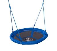 HUDORA Columpio Nido 90 - Columpio Nido de plástico Azul para hasta 100 kg - Columpio Colgante de 90 cm de diámetro para Interior y Exterior -Columpio Familiar de Regulable para niños y Adultos