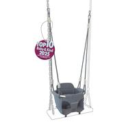 HUDORA Complemento de Columpio Toddler - Columpio de bebé con Bolsa de Transporte - Columpio Exterior Resistente con Respaldo Acolchado y cinturón de Seguridad - Asiento de Columpio hasta 12 kg